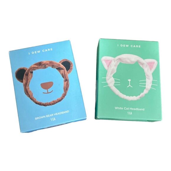 I Dew Care Lot 5 Day Sheet Mask x2, Cat & Bear Headband, Brush Set Cosmetics NEW - Picture 2 of 7